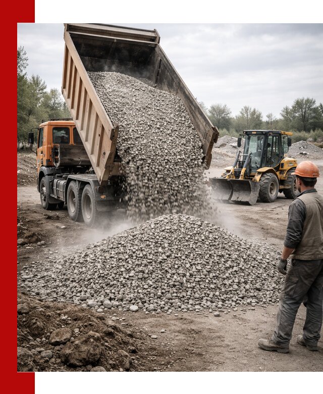 Доставка щебня в Владимире крупными и мелкими фракциями