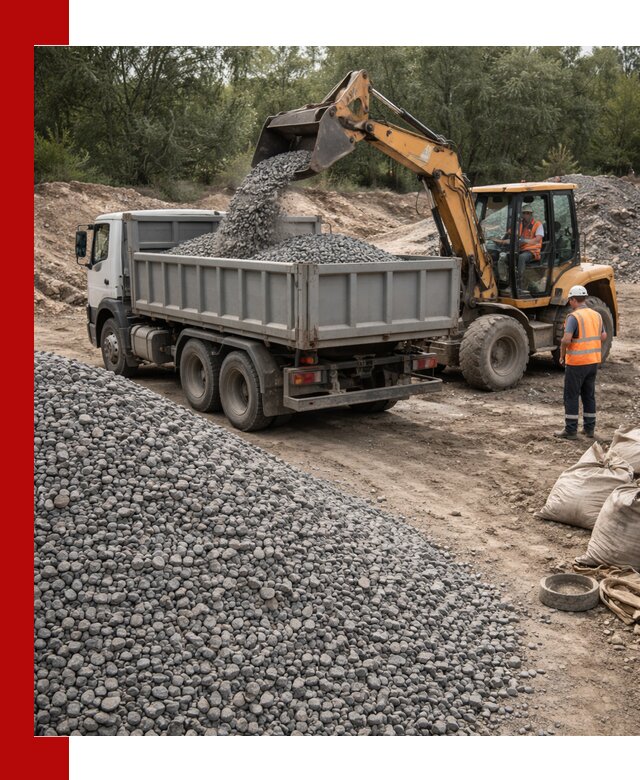 Доставка гравийного щебня в Владимире оптом и в розницу