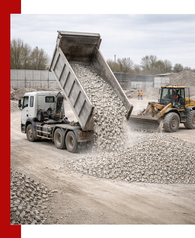 Доставка и продажа известнякового щебня в Владимире