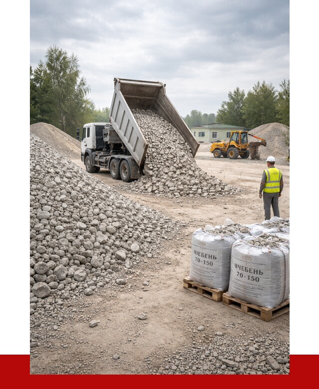 Известняковый щебень фракция 70-150 в Владимире от 1297 р. | ПРОНЕРУДВдм