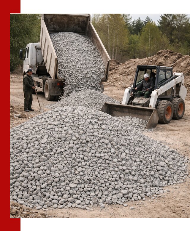 Доставка доломитового щебня в Владимире напрямую от карьера