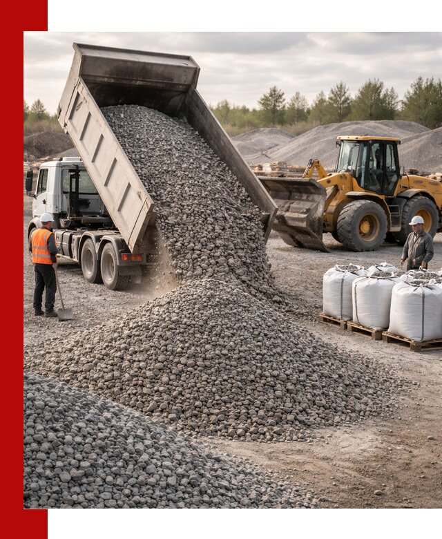 Бетонный щебень фракция 5–20 с доставкой в Владимире