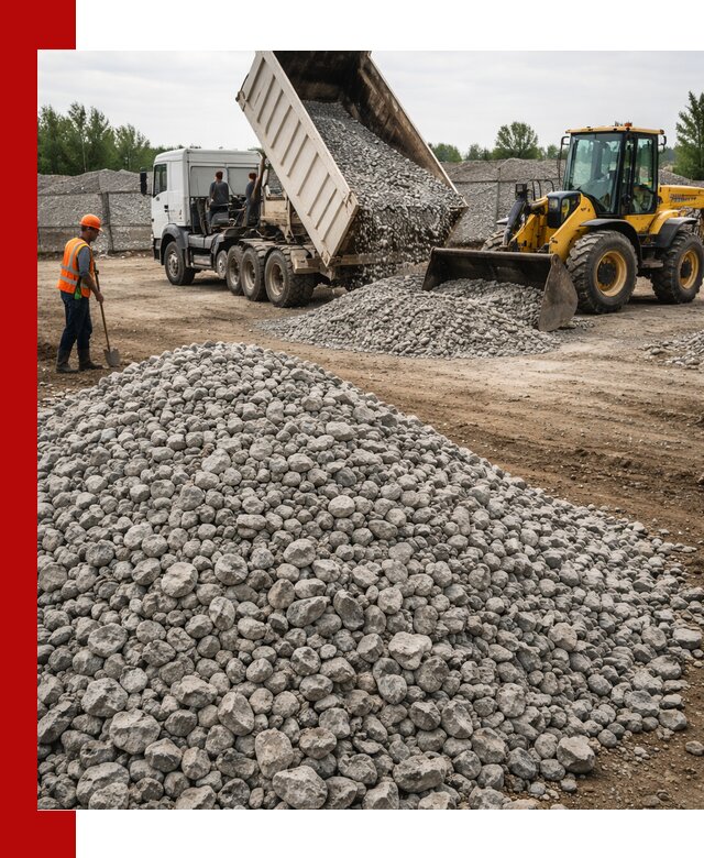 Доставка бетонного щебня фракции 40-70 в Владимире