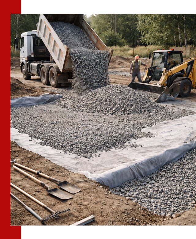 Щебень для фундамента с доставкой в Владимире