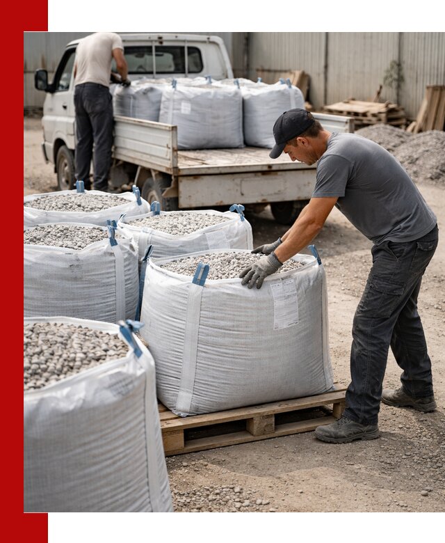 Доставка щебня в мешках по выгодным ценам в Владимире