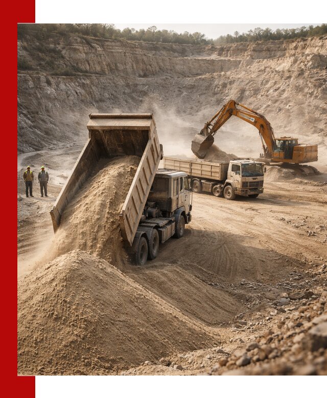 Карьерный песок навалом с доставкой в Владимире