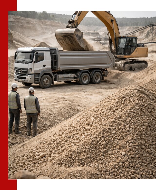 Карьерный крупнозернистый песок с доставкой в Владимире