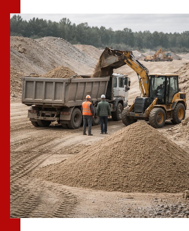 Карьерный среднезернистый песок с доставкой в Владимире