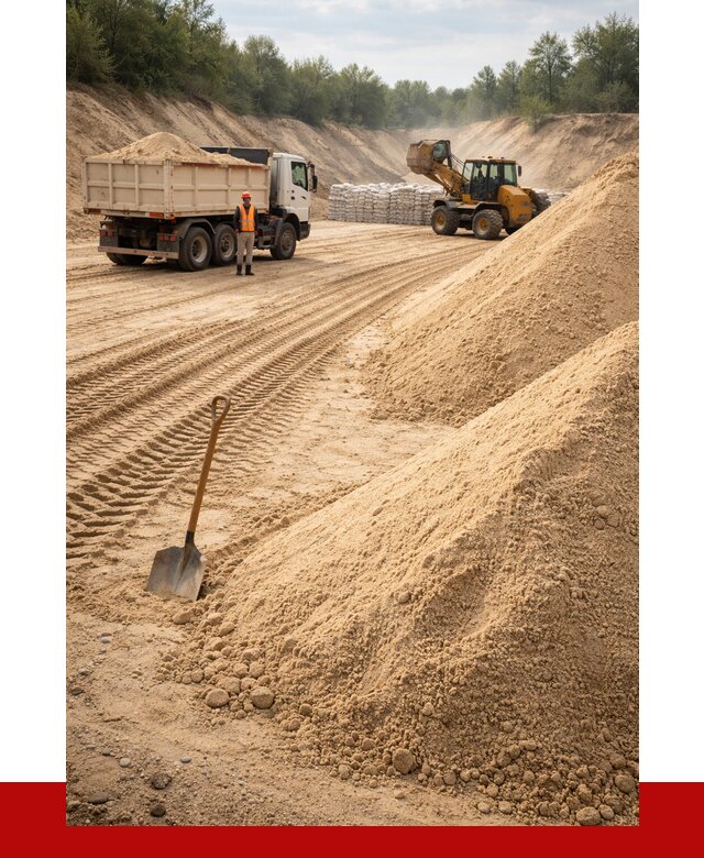 Карьерный песок мелкозернистый в Владимире от 9338 р. | ПРОНЕРУДВдм