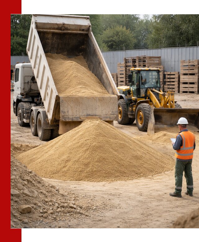 Доставка карьерного мелкозернистого песка в Владимире