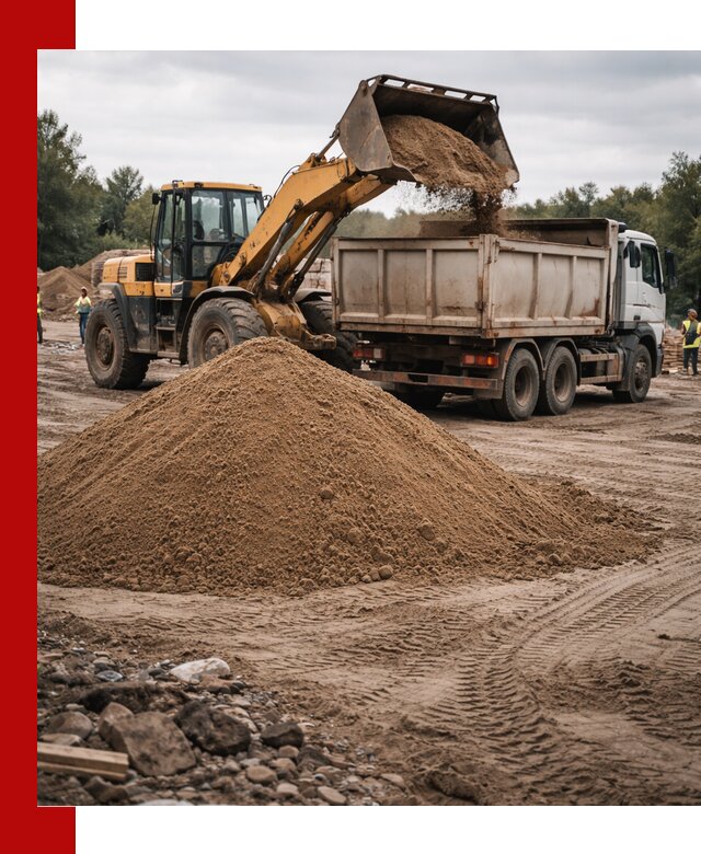 Доставка речного песка навалом в Владимире быстро и выгодно