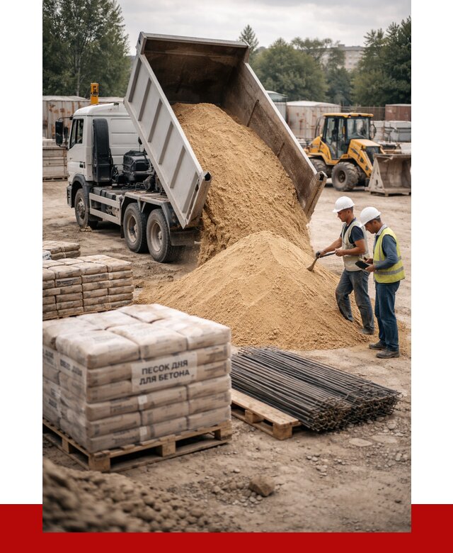 Песок для бетона в Владимире от 2594 р. с доставкой, ПРОНЕРУДВдм