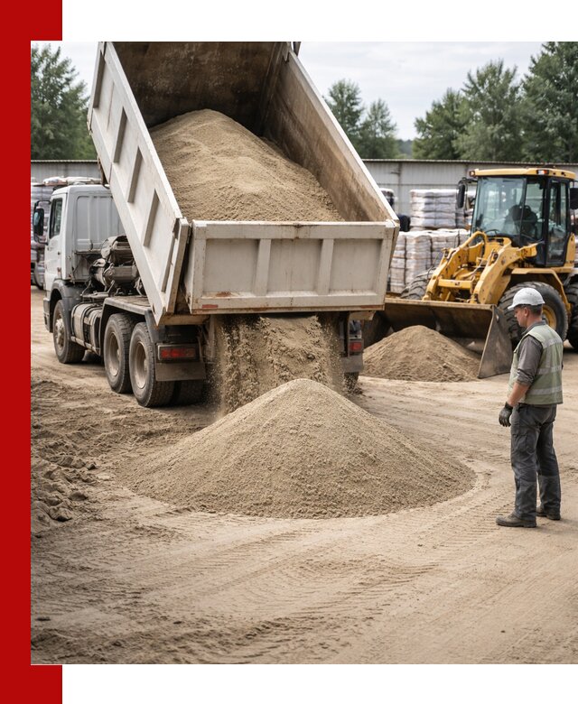 Поставка и доставка песка для бетона в Владимире