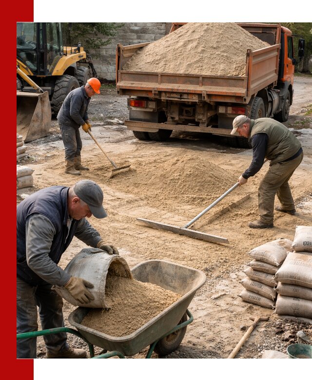 Поставка песка для стяжки в Владимире с быстрой доставкой
