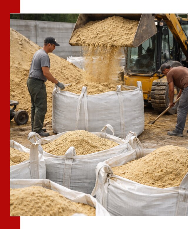 Поставка качественного песка для кладки в Владимире