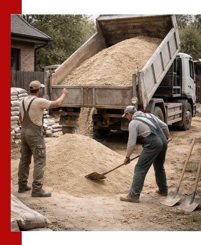 Песок для штукатурки с доставкой в Владимире качественный и чистый