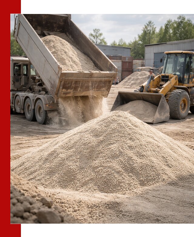 Кварцевый песок с доставкой в Владимире для строительных работ