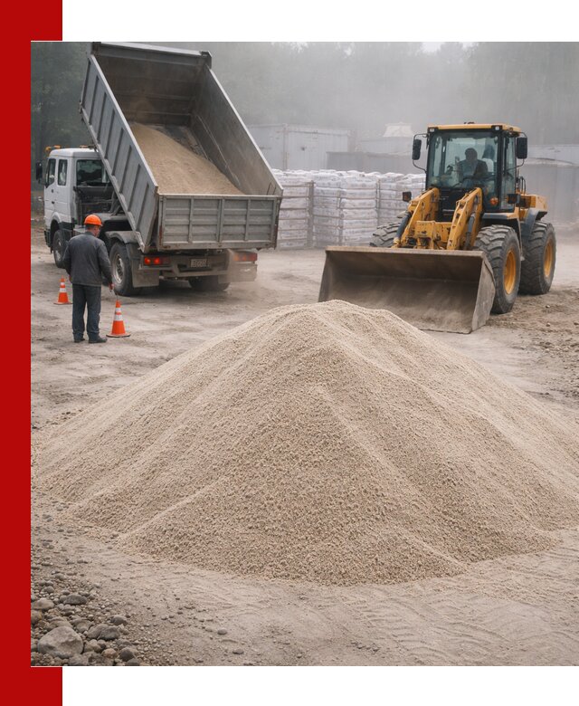 Кварцевый песок фракция 0–8 для стройработ в Владимире