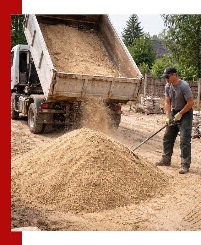 Доставка сухого песка самосвалами в Владимире
