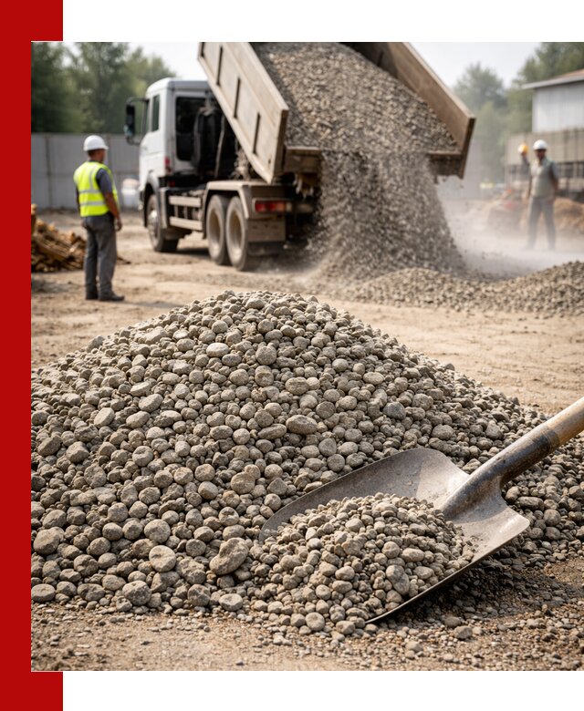 Доставка гравия фракции 20-40 в Владимире с самосвалами