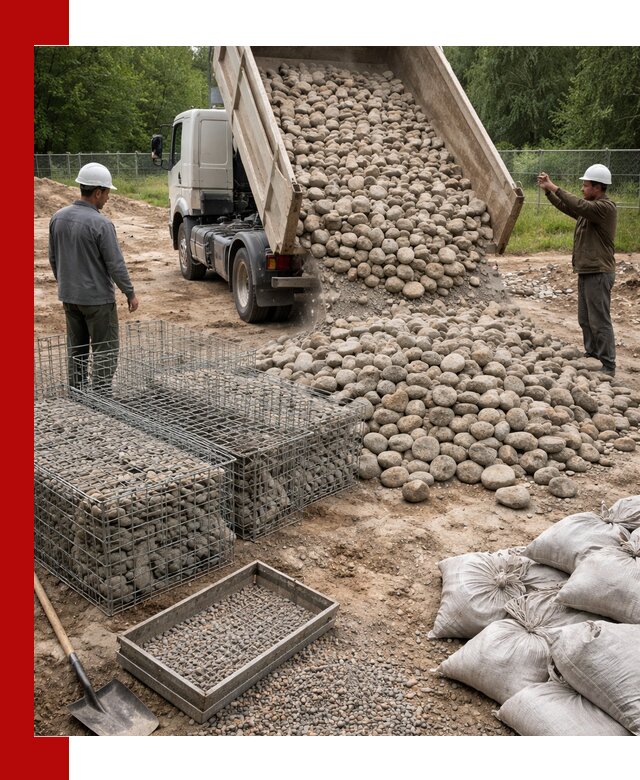 Камень для габионов фракция 70–151 в Владимире