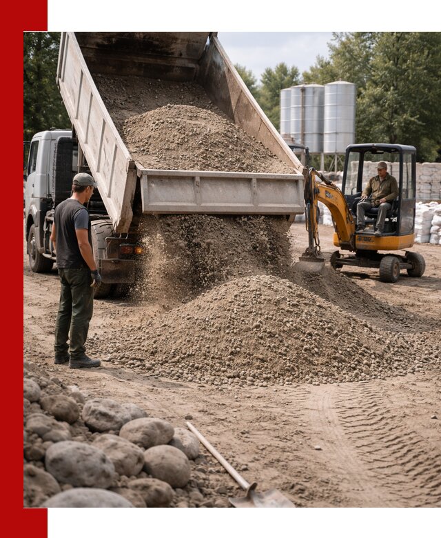Доставка ПГС С3 в Владимире самосвалами и миксерами