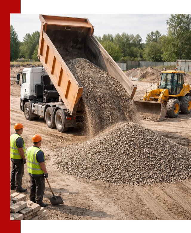 Доставка щебёночно-песчаной смеси ЩПС С7 в Владимире