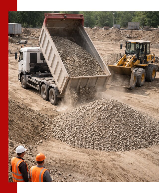 Щебень с песком (ЩГПС С2) с доставкой в Владимире