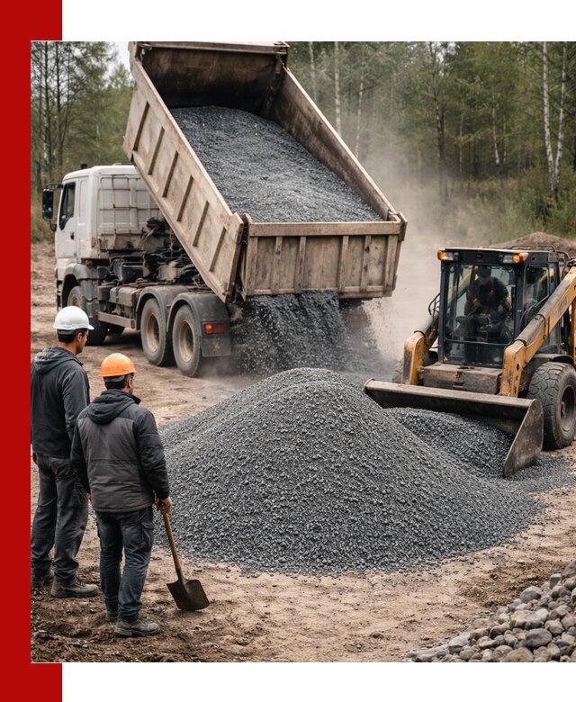 Гранитный отсев 0-5 с доставкой и разгрузкой в Владимире