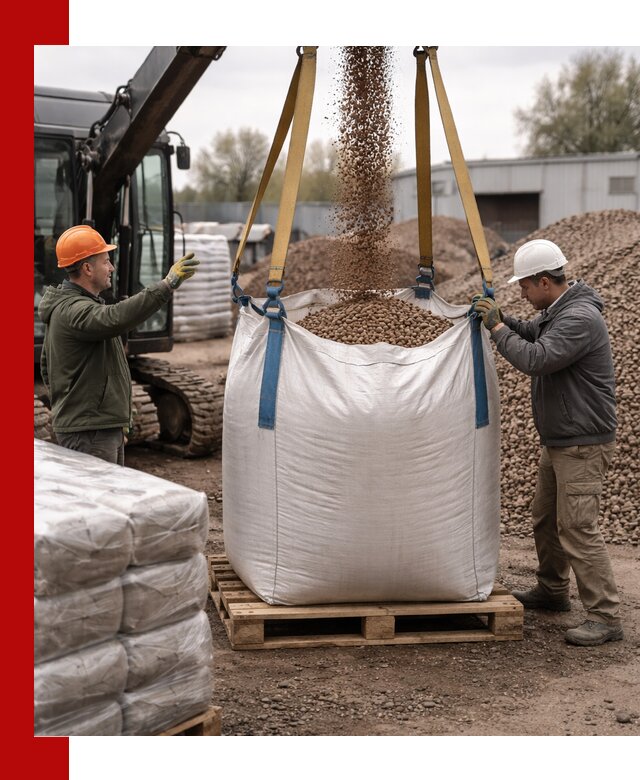 Керамзит в биг-бегах с доставкой в Владимире