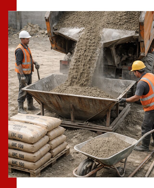 Доставка цементно-песчаной смеси М100 в Владимире