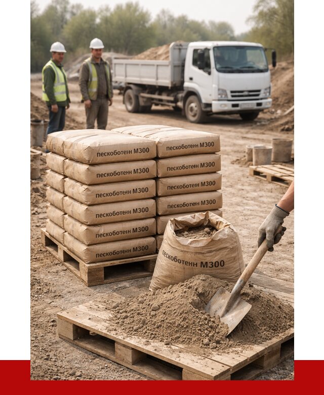 Пескобетон М300 в Владимире с доставкой от 4824 р. за куб | ПРОНЕРУДВдм