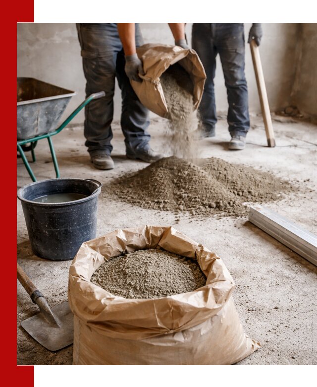 Доставка сухой смеси для стяжки в Владимире