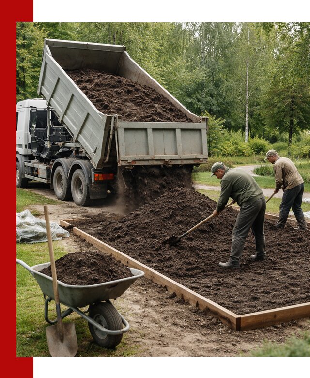 Доставка грунта для озеленения и благоустройства в Владимире
