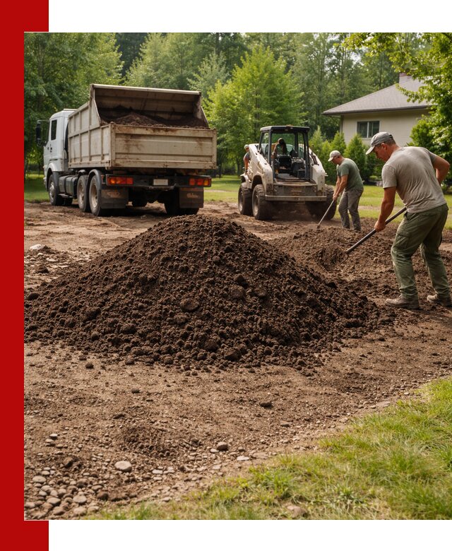 Доставка и укладка грунта для газона в Владимире
