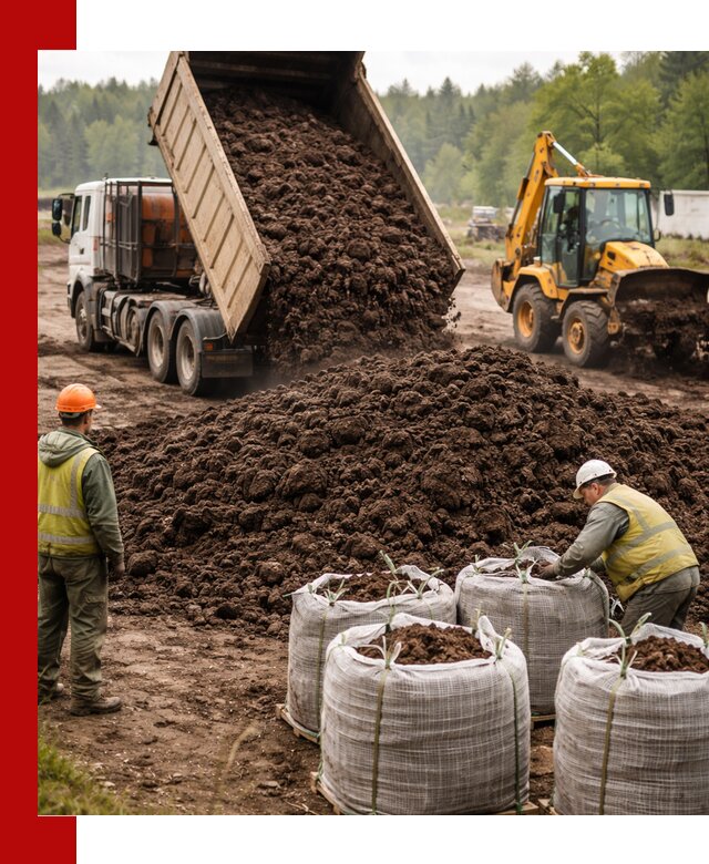 Доставка нейтрального торфа в Владимире оптом и в розницу