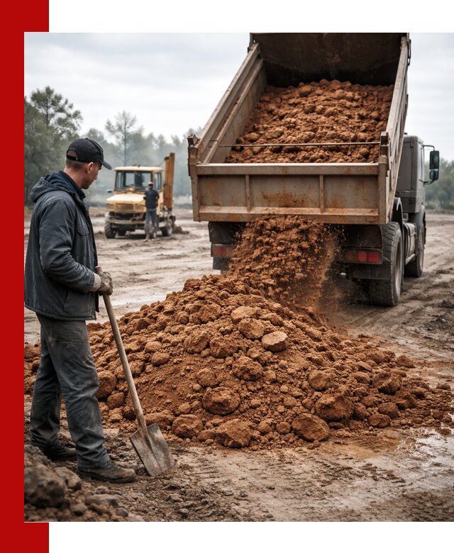 Глина для засыпки в Владимире с доставкой самосвалами