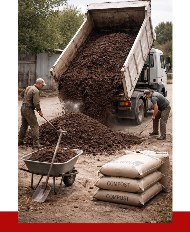 Купить компост в Владимире от 4358 р. за куб с доставкой | ПРОНЕРУДВдм