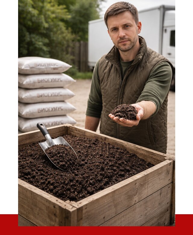 Купить биогумус в Владимире с доставкой от 8819 р. за куб | ПРОНЕРУДВдм