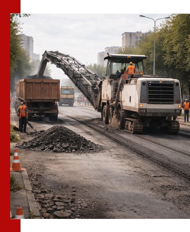 Фрезерованный асфальт в Владимире — удаление и вывоз старого покрытия