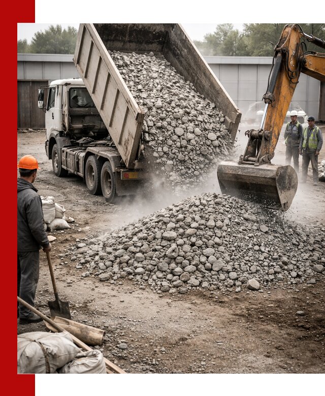 Доставка дробленого бетона в Владимире оптом и в розницу