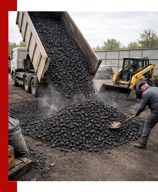 Доставка угля орех в Владимире оптом и в розницу