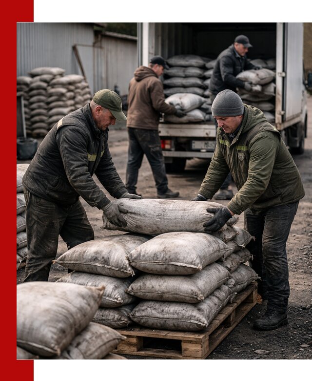 Доставка угля в мешках по выгодным ценам в Владимире