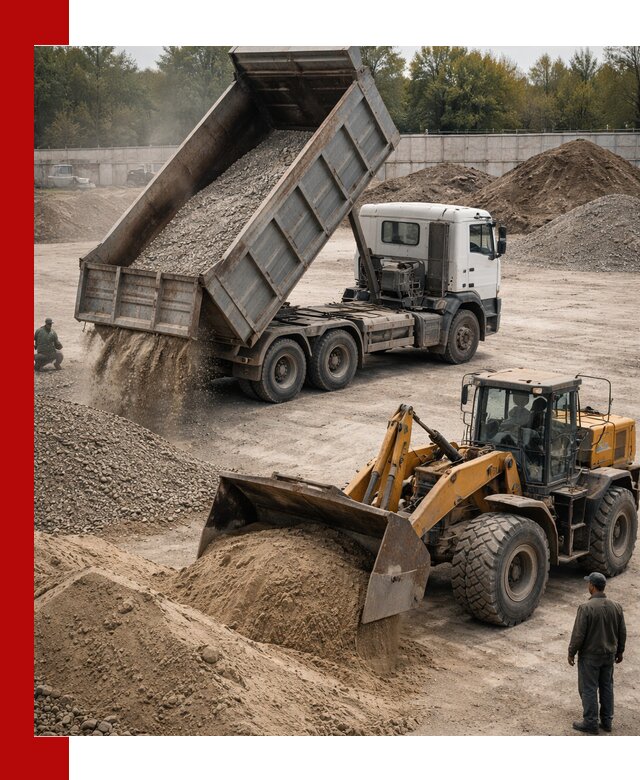 Перевозка сыпучих грузов самосвалами и бортовыми в Владимире