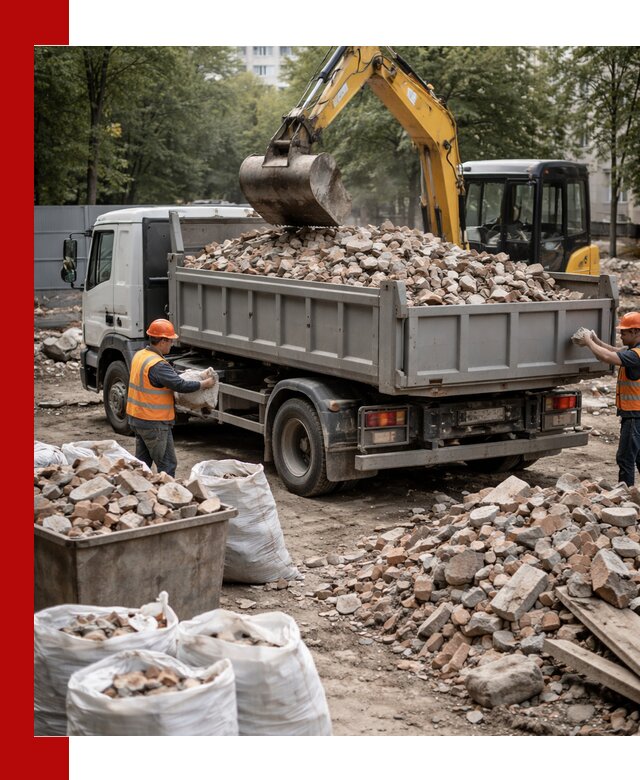 Вывоз строительного мусора в Владимире с самосвалами и контейнерами