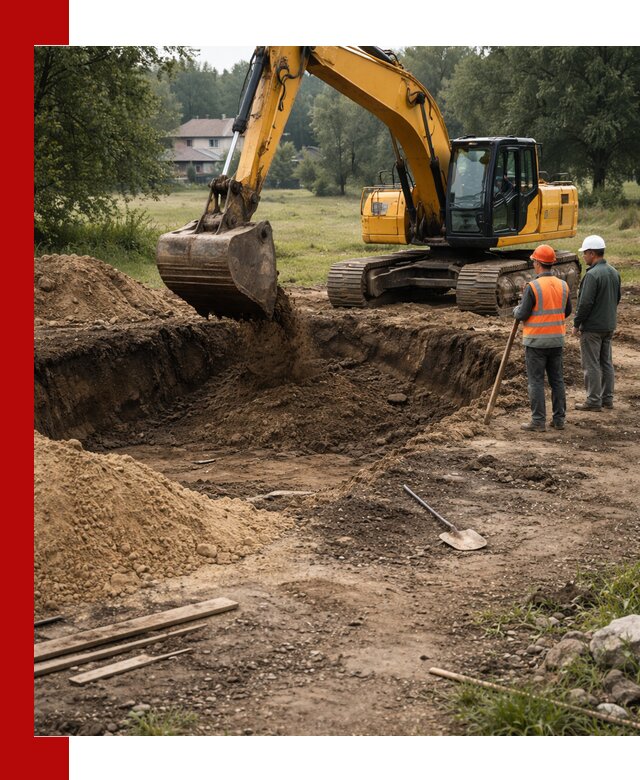 Рытье котлована под фундамент в Владимире (быстро и недорого)
