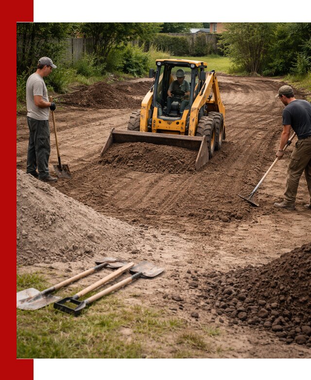 Планировка участка грунтом с вывозом и доставкой в Владимире
