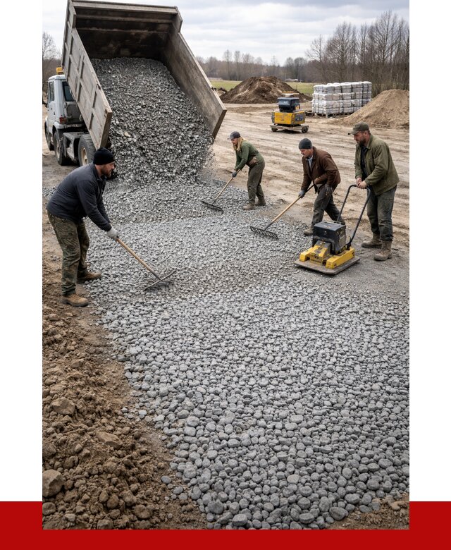 Устройство щебеночной подушки в Владимире от 4669 р. ПРОНЕРУДВдм