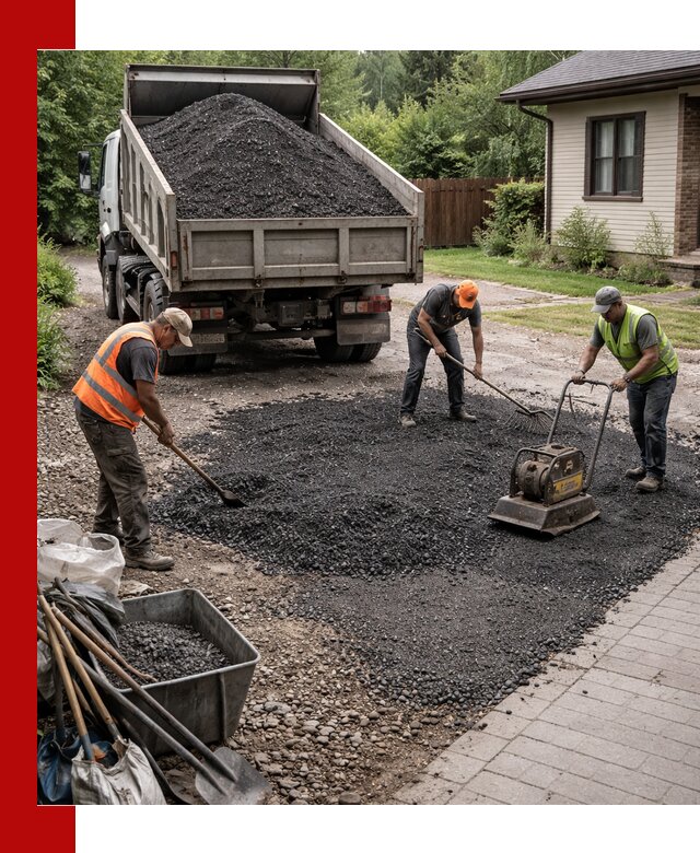 Асфальтовая крошка для двора с доставкой в Владимире
